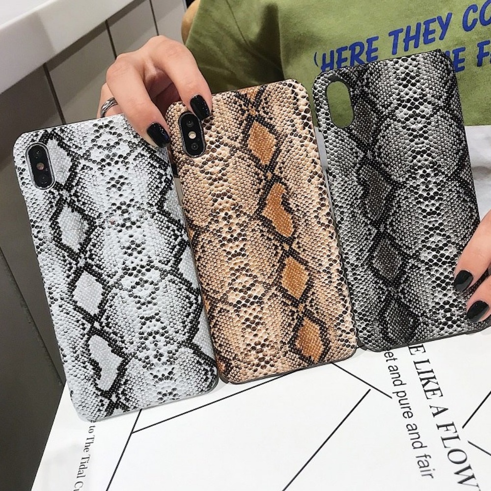 Stylish Snake Print iPhone X Phone Case Cover - Picture 3 of 7